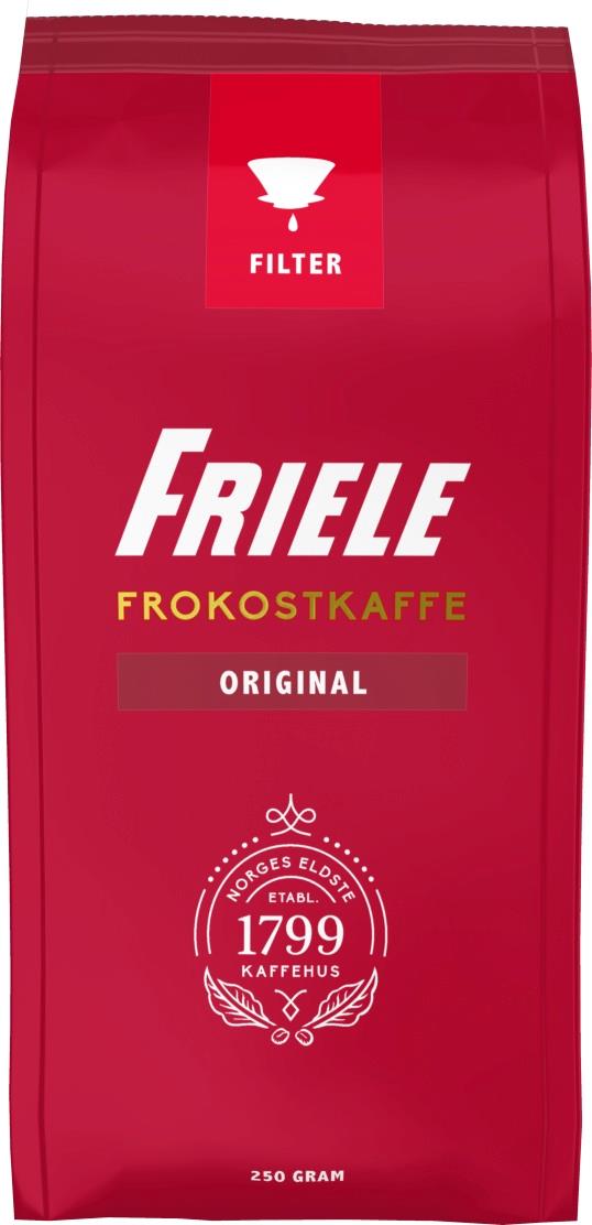 119158 Friele 12324 Kaffe FRIELE filtermalt 250g Friele Frokostkaffe - filterkaffe